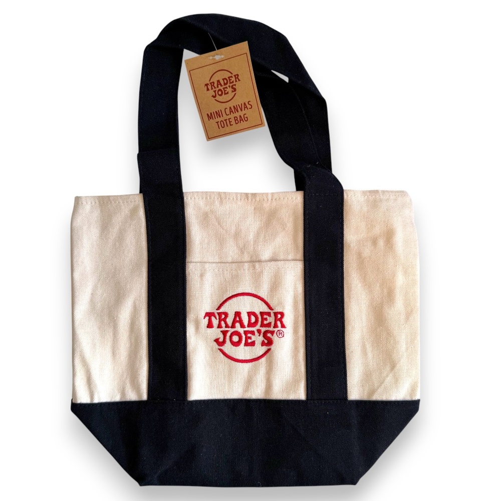 Trader Joe’s Mini Canvas Tote Bag – Navy